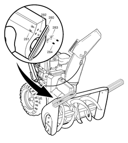 Drift Cutter Diagram and Parts List for 6271100X83 (1695374)(2007) Briggs and Stratton Snow Blower